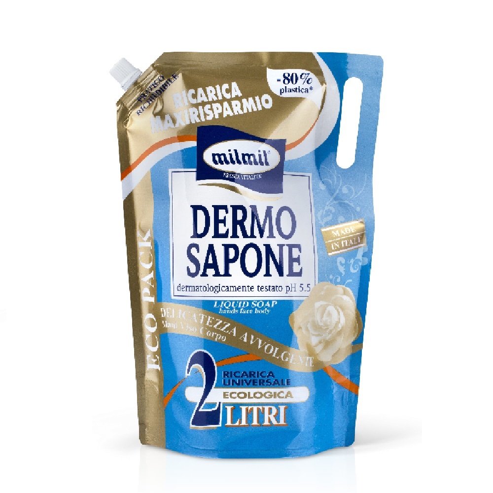 Sapone liquido in ecoricarica MIL MIL delicatezza avvolgente 2000 ml