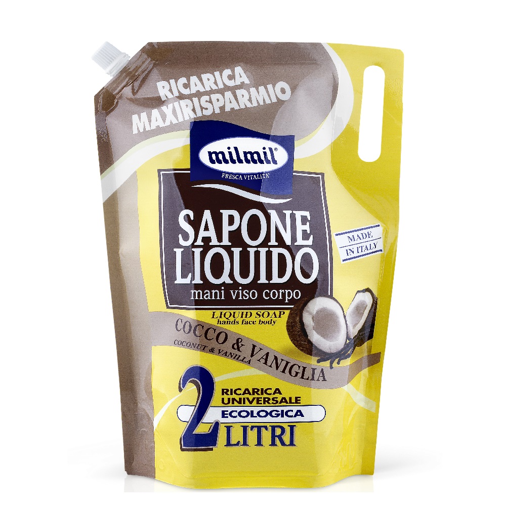 Sapone liquido in ecoricarica MIL MIL cocco e vaniglia 2000 ml