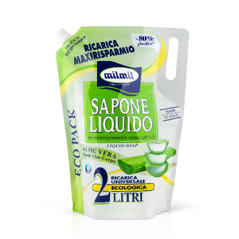 Sapone liquido in ecoricarica MIL MIL aloe vera 2000 ml