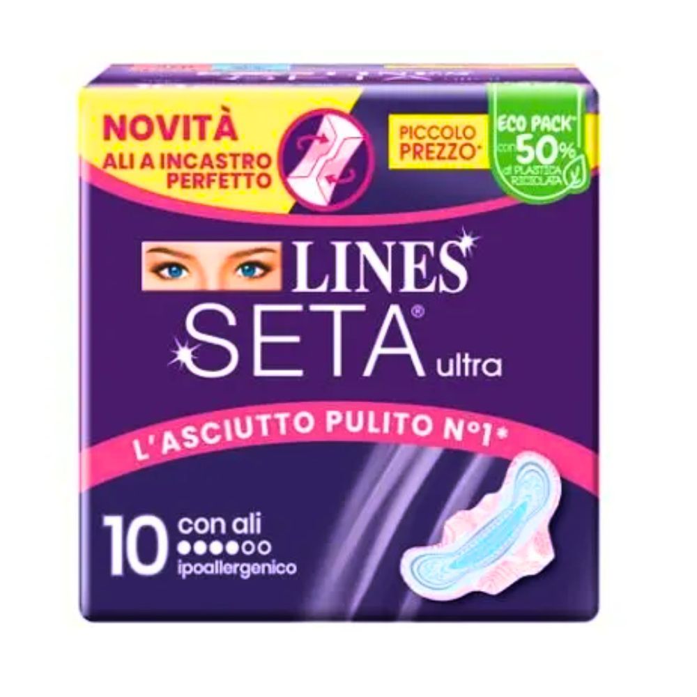 Assorbenti ultra con ali LINES 10 pz