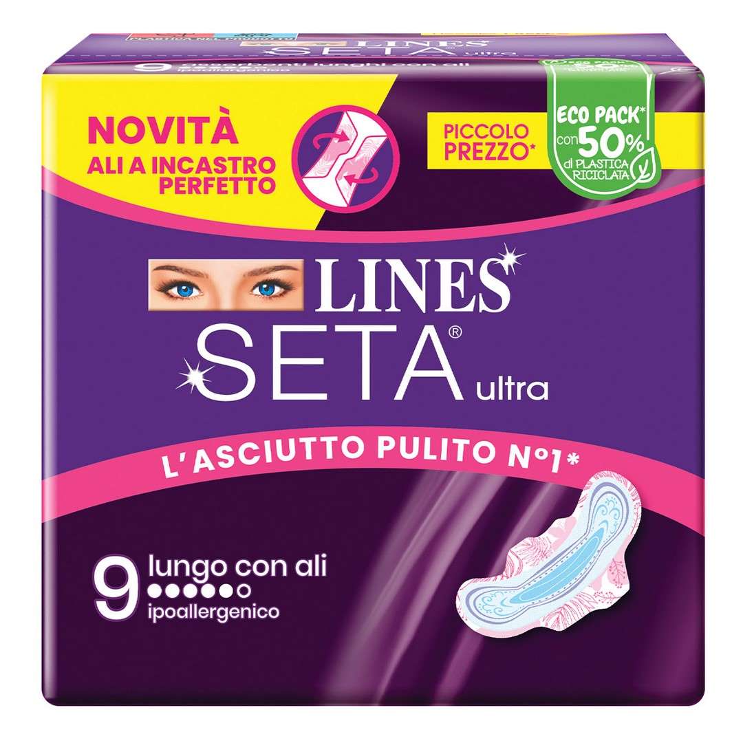 Assorbenti ultra con ali LINES 9 pz