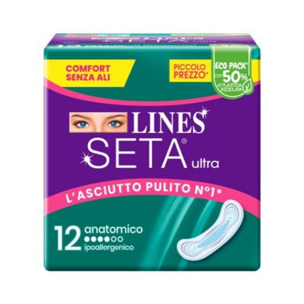 Assorbenti anatomici seta ultra LINES 12 pz