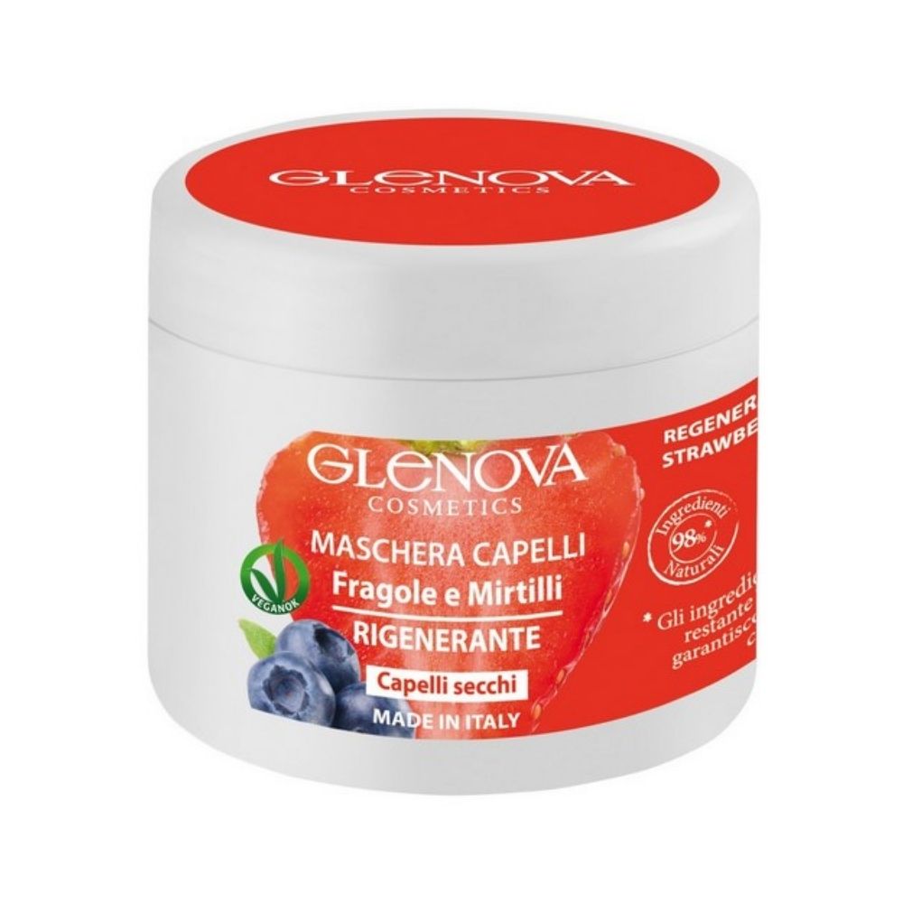 Maschera Capelli Secchi alle fragolae e mirtilli GLENOVA 500 ml