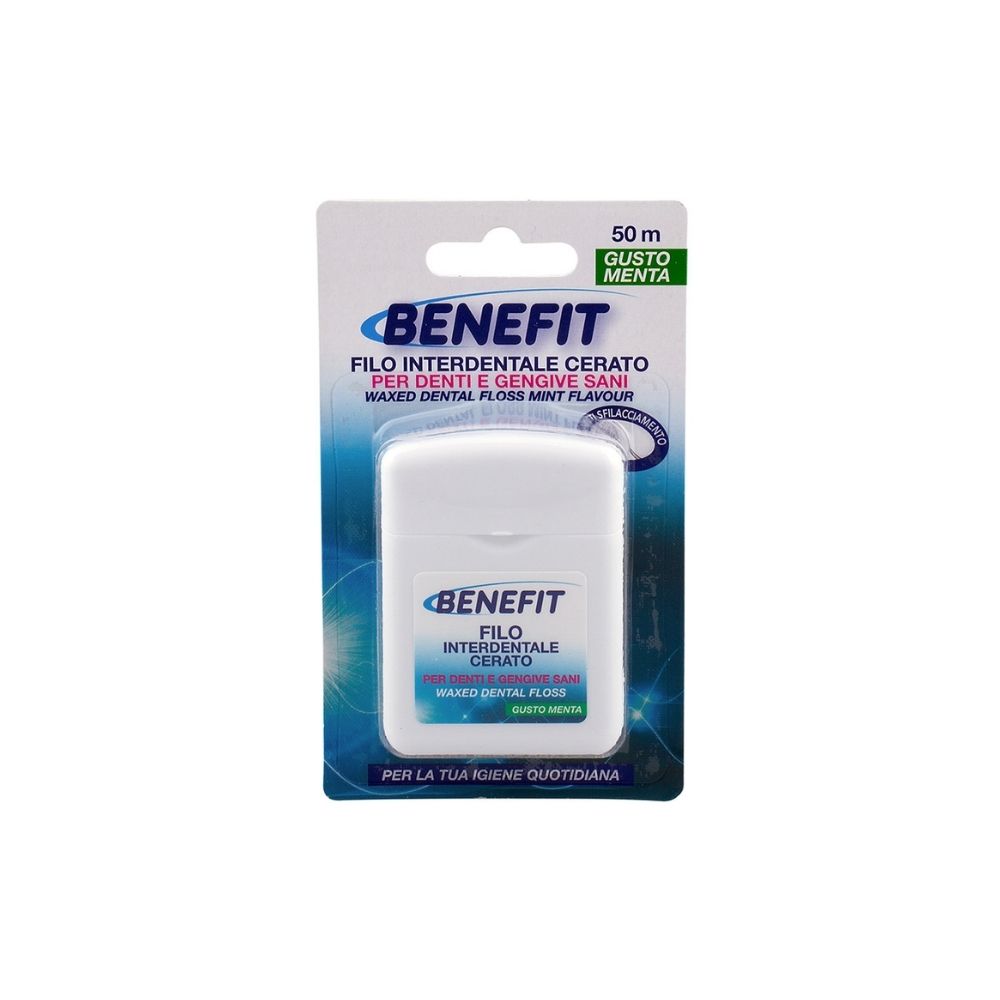 Filo interdentale cerato BENEFIT menta 50 m