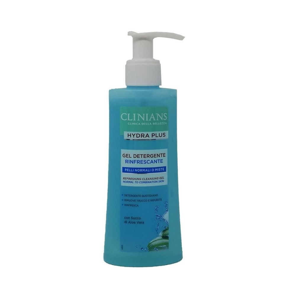 Gel detergente Hydra Plus CLINIANS con succo di aloe vera 150 ml