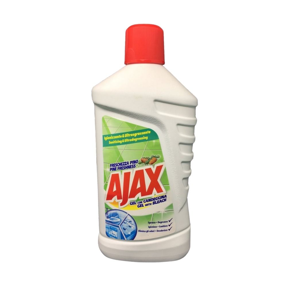 Gel con candeggina igienizzante ed ultrasgrassante AJAXfreschezza pino 1 lt