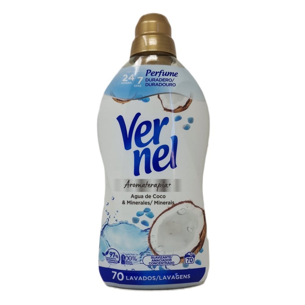 Ammorbidente concentrato VERNEL 70 cocco e minerali lavaggi 1260 ml