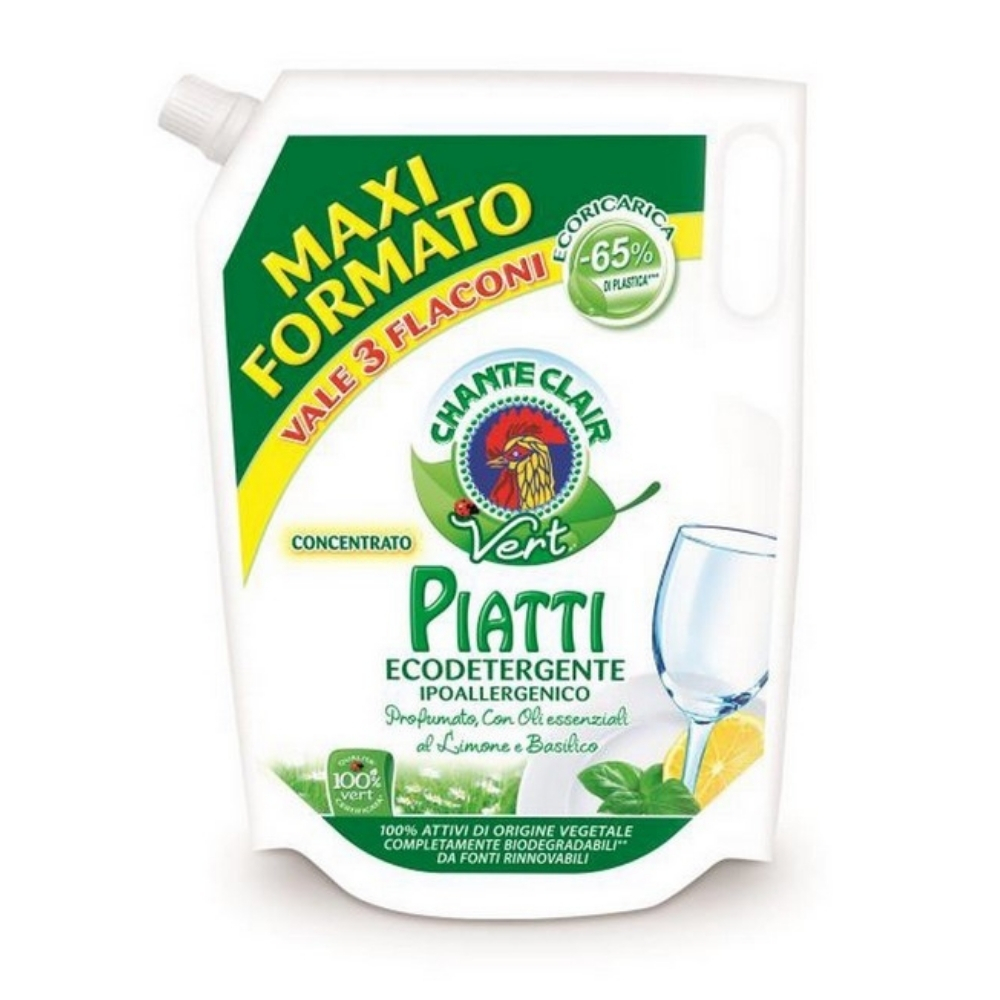 Piatti ecoricarica CHANTECLAIR Vert limone e basilico 1500 ml