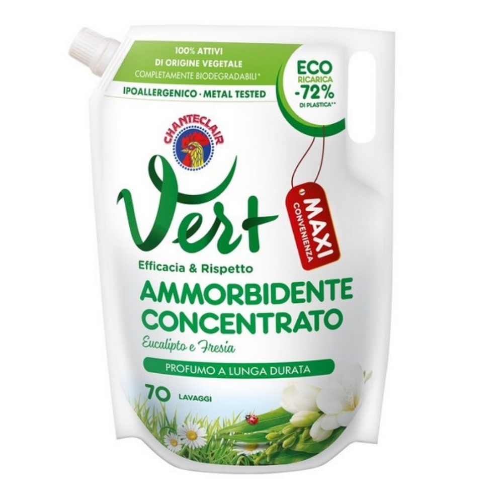 Ammorbidente CHANTECLAIR Vert ecoricarica eucalipto e fresia 70 lavaggi 1400 ml