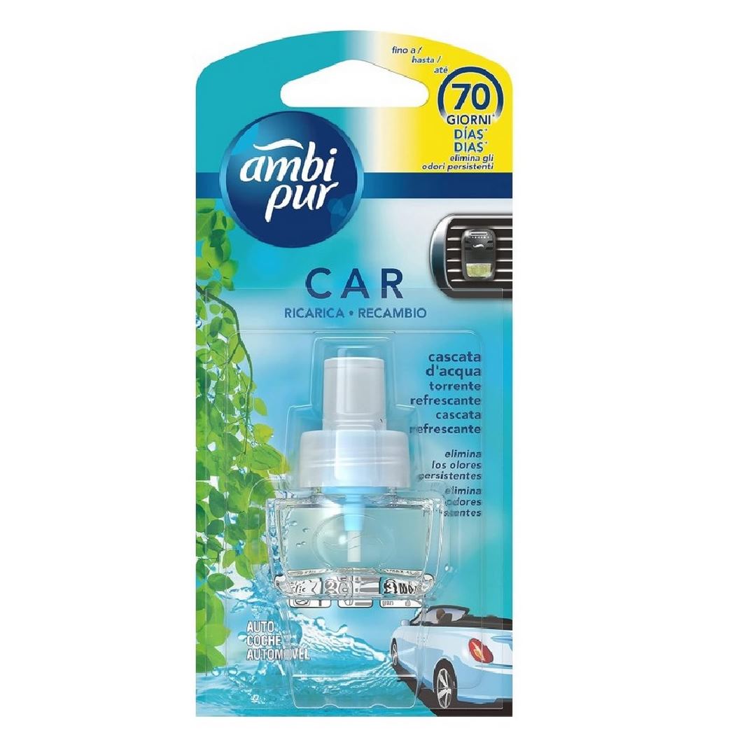 Ricarica deodorante AMBI PUR CAR cascata d'acqua 7 ml