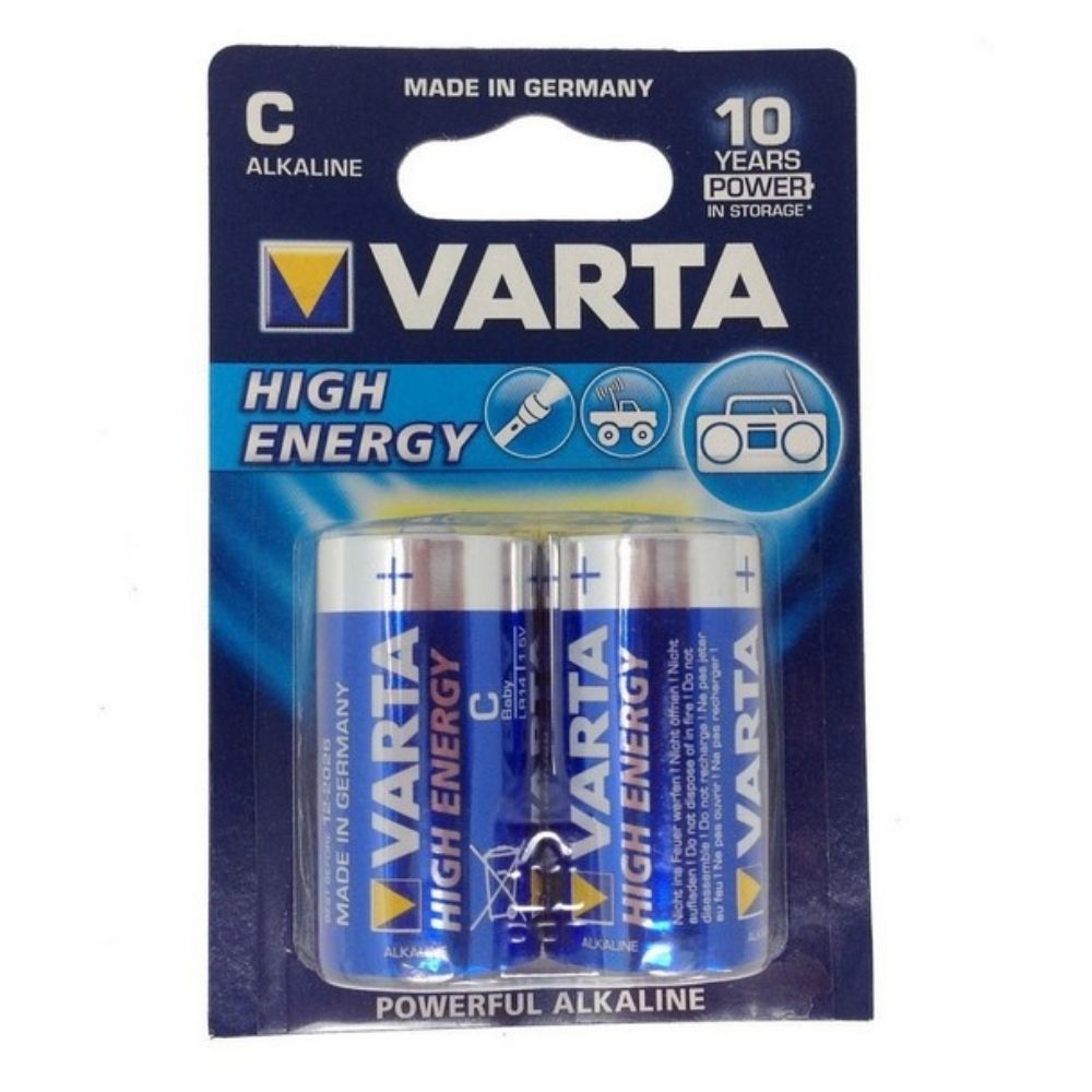 Pile VARTA High Energy formato mezza torcia, 2 pz