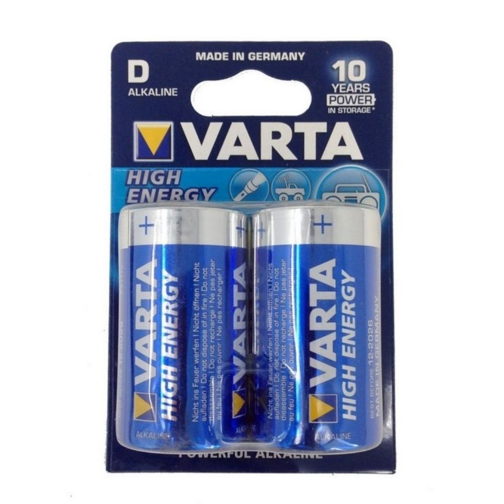 Pile VARTA High Energy formato torcia, 2 pz