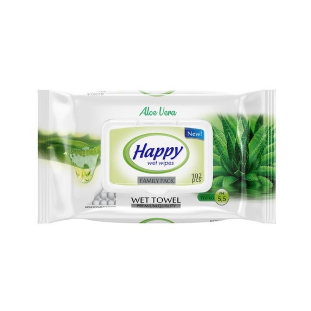 Salviettine multiuso aloe vera HAPPY 102 pz