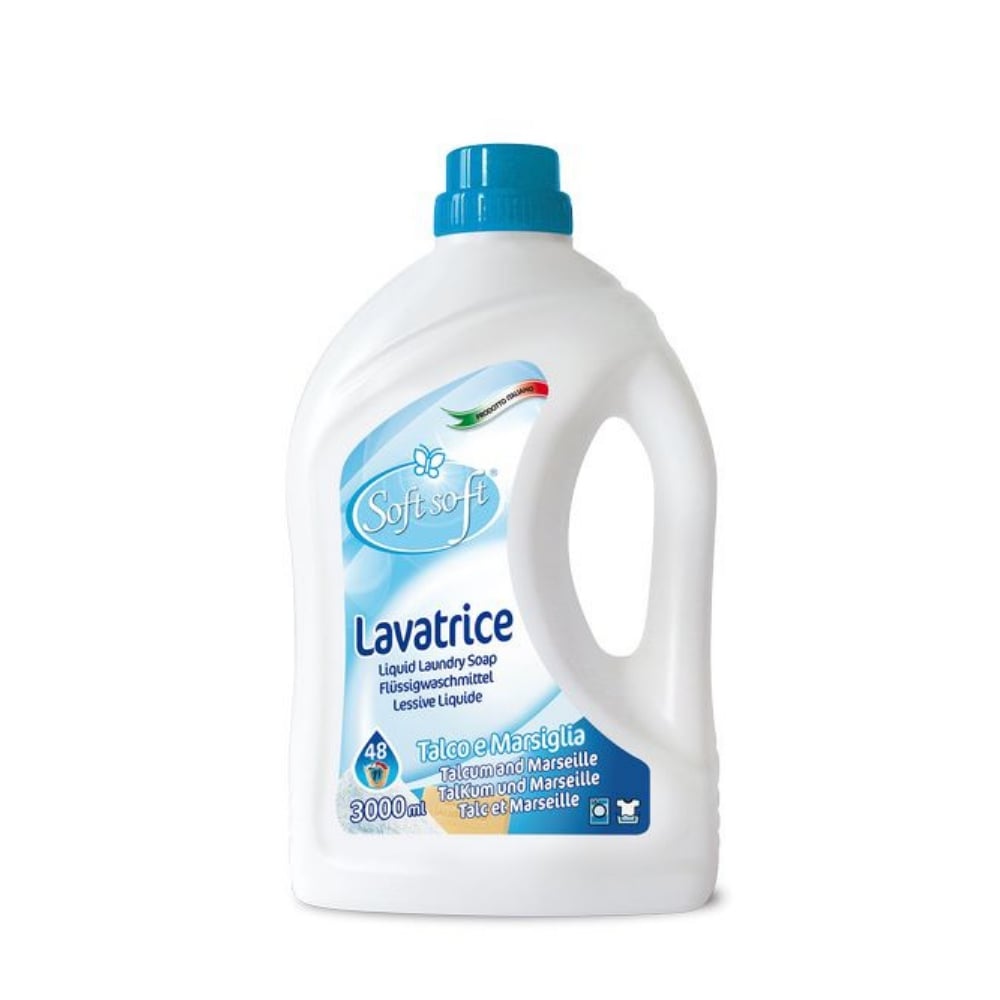 Detersivo per lavatrice SOFT SOFT  talco e marsiglia 3000 ml