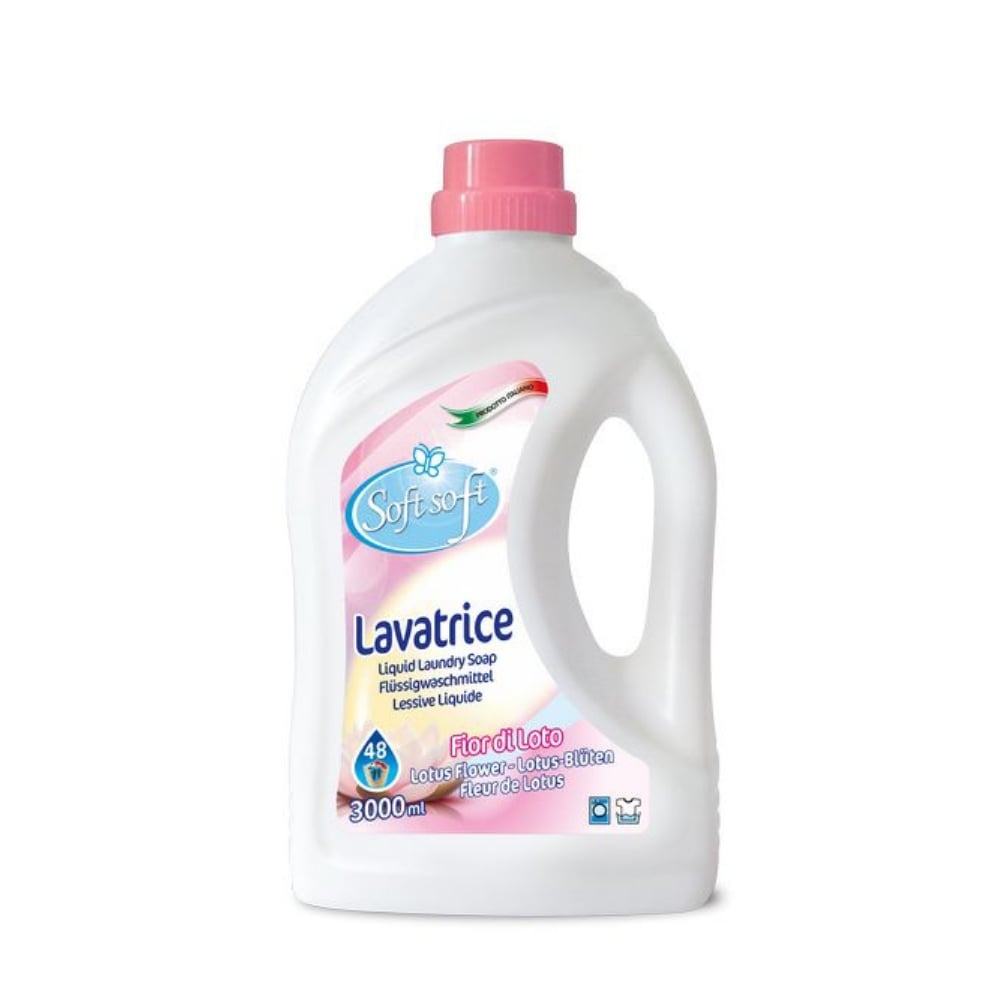 Detersivo per lavatrice SOFT SOFT  fiori di loto 3000 ml