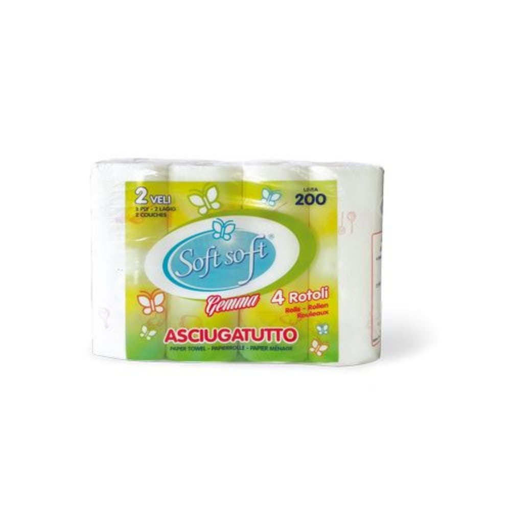 Carta asciugatutto 2 veli SOFT SOFT Gemma 4 rotoli