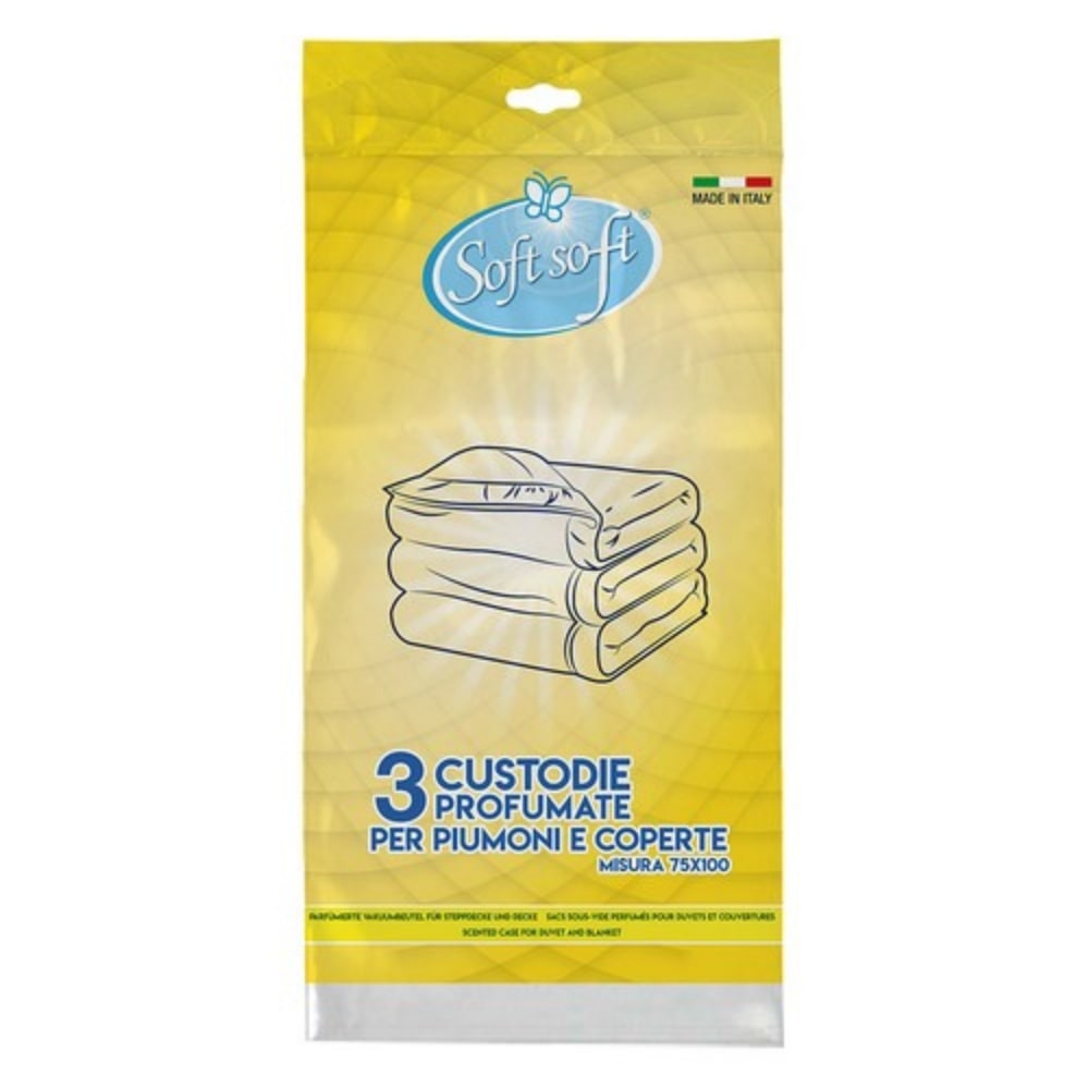 Custodie profumate SOFT SOFT per piumoni e coperte, 75x100 cm, 3 pz