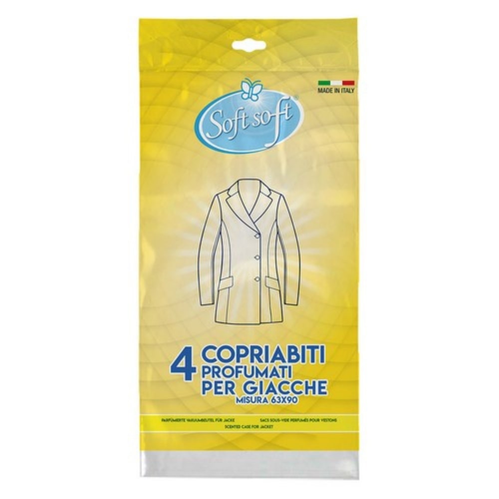 Custodie profumate SOFT SOFT per giacche, 63x90 cm, 4 pz