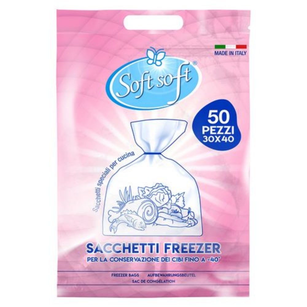 Sacchetti freezer a strappo grandi 30x40 SOFT SOFT  50 pz