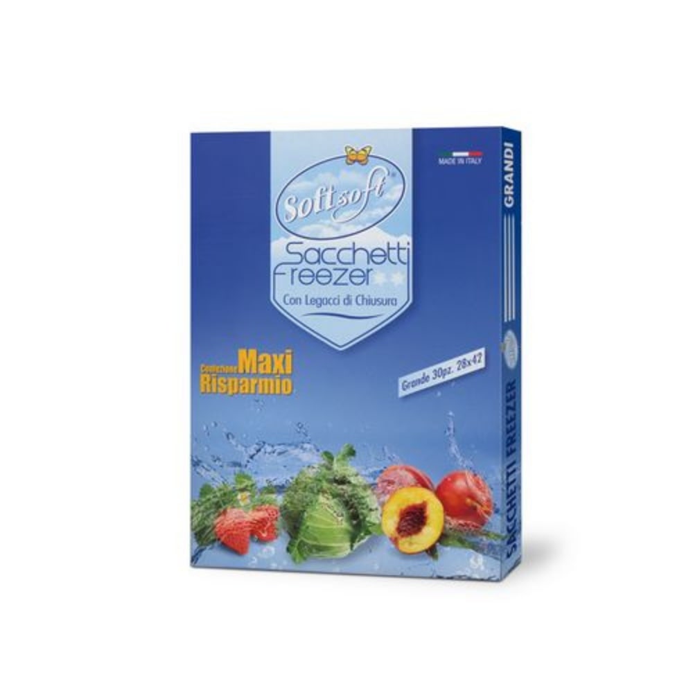 Sacchetti freezer in scatola grandi 28x42 SOFT SOFT  30 pz