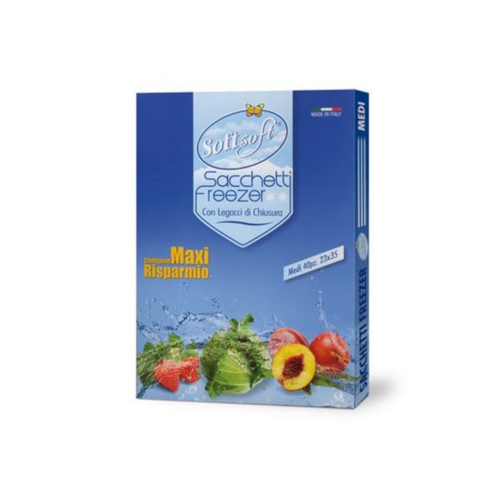 Sacchetti freezer in scatola medi 23x35 SOFT SOFT  40 pz