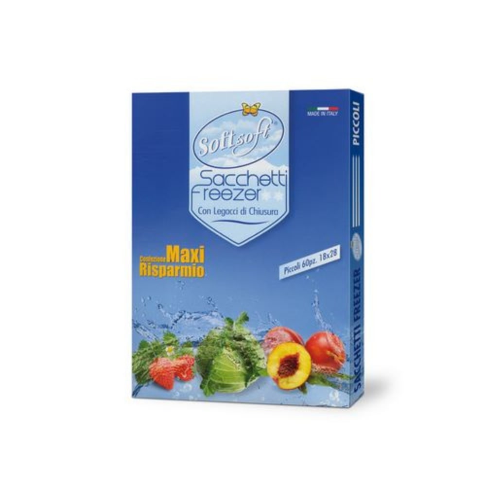 Sacchetti freezer in scatola piccoli  18x28 SOFT SOFT  60 pz