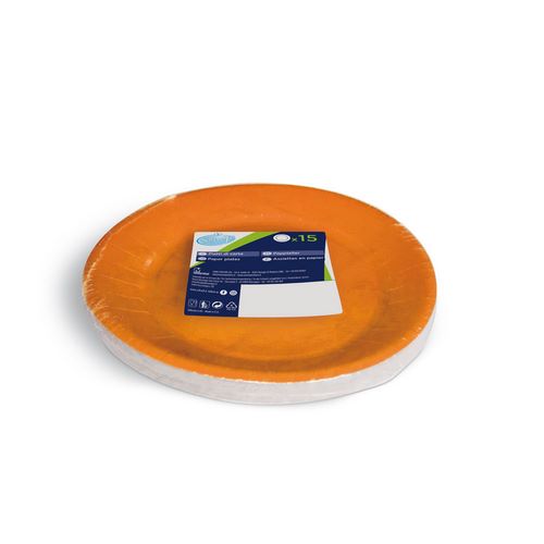 Piatti per dessert in carta SOFT SOFT 18 cm arancio 15 pz