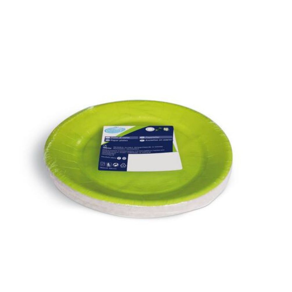 Piatti per dessert in carta SOFT SOFT 18 cm verde acido 10 pz