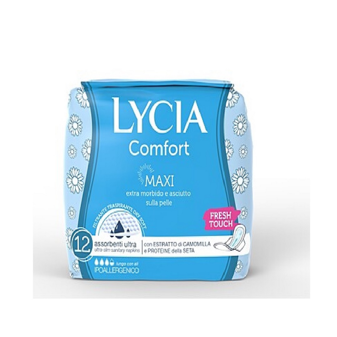 Assorbenti giorno LYCIA Comfort lungo con ali 12 pz