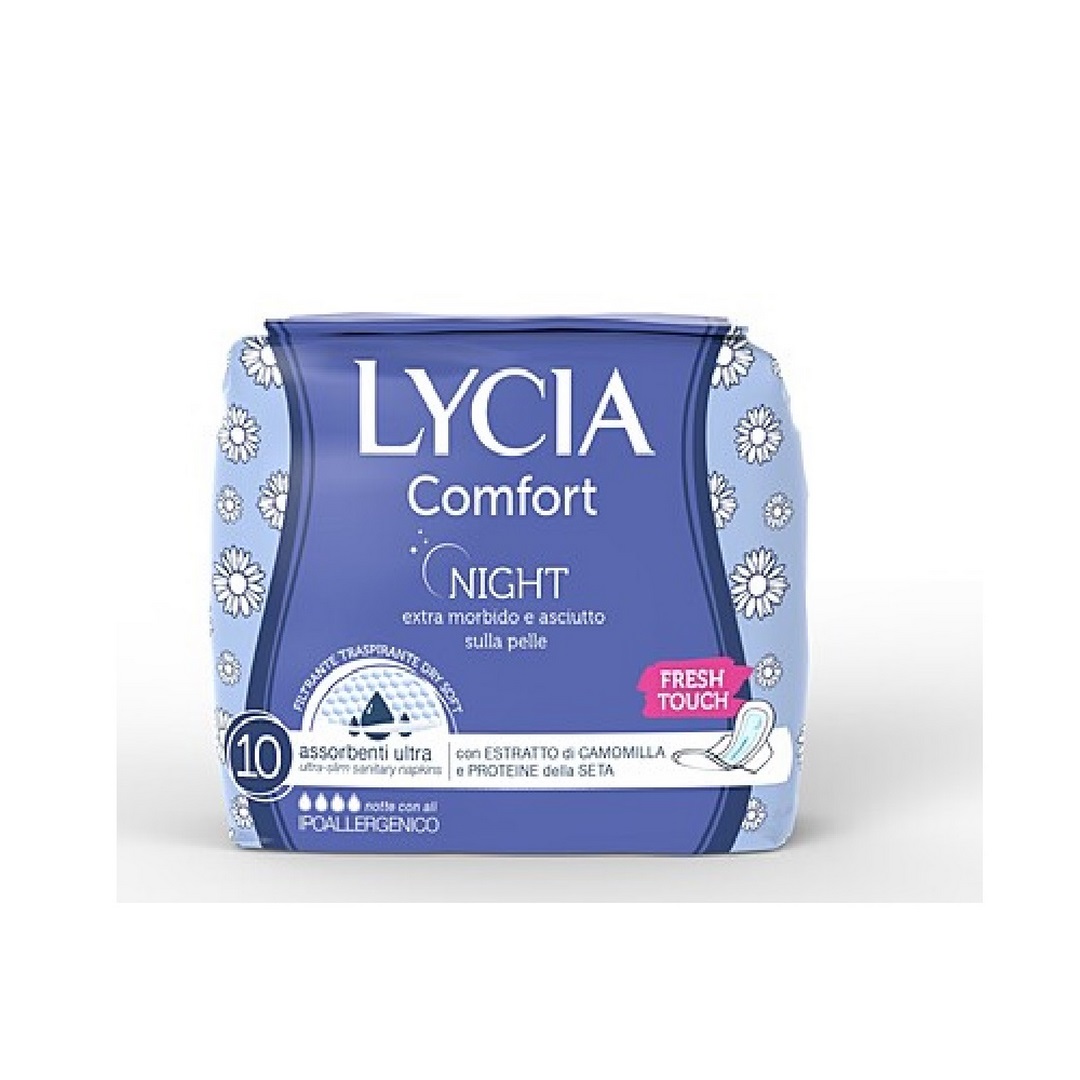 Assorbenti giorno LYCIA Comfort notte con ali 10 pz