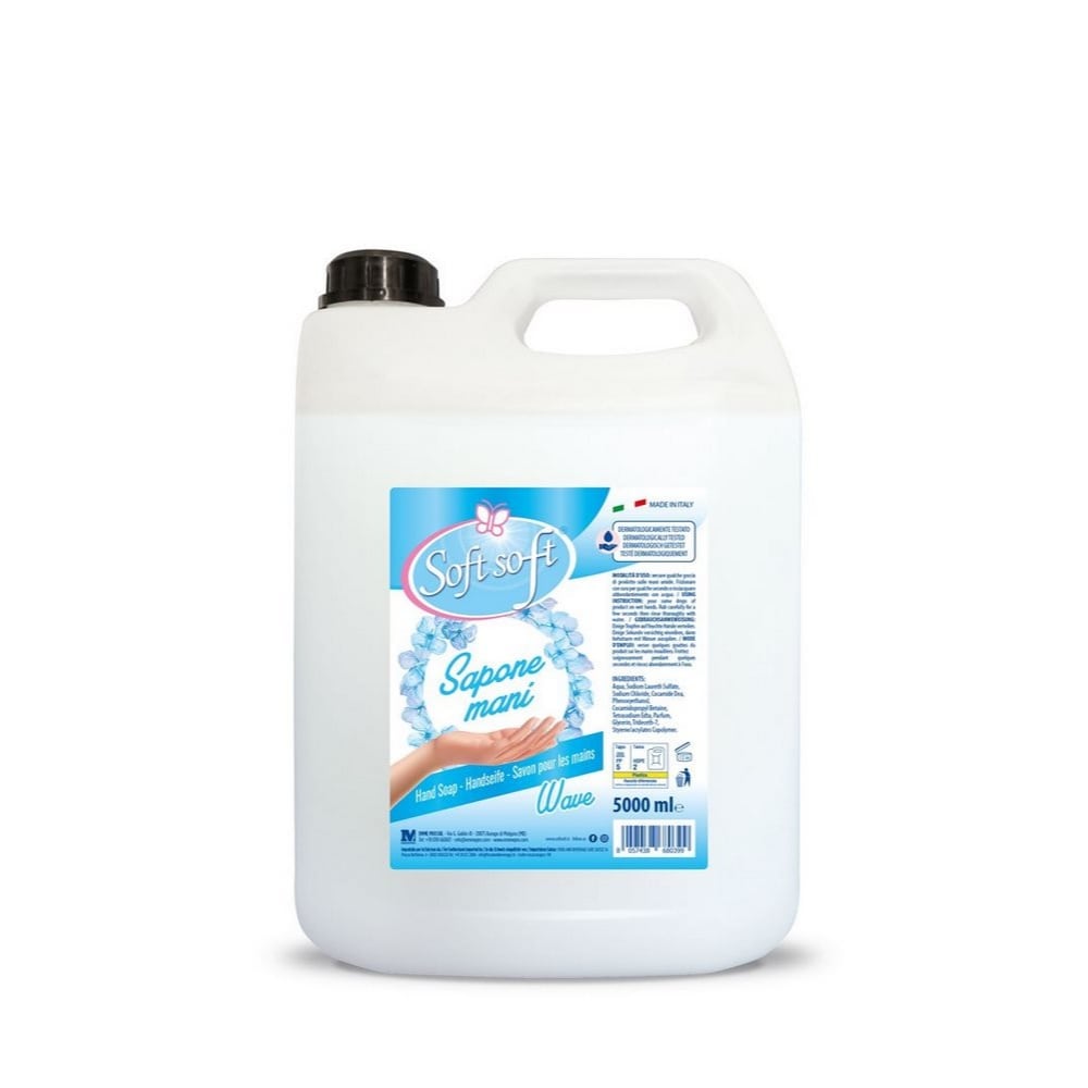 Sapone liquido mani bianco in tanica SOFT SOFT 5000 ml