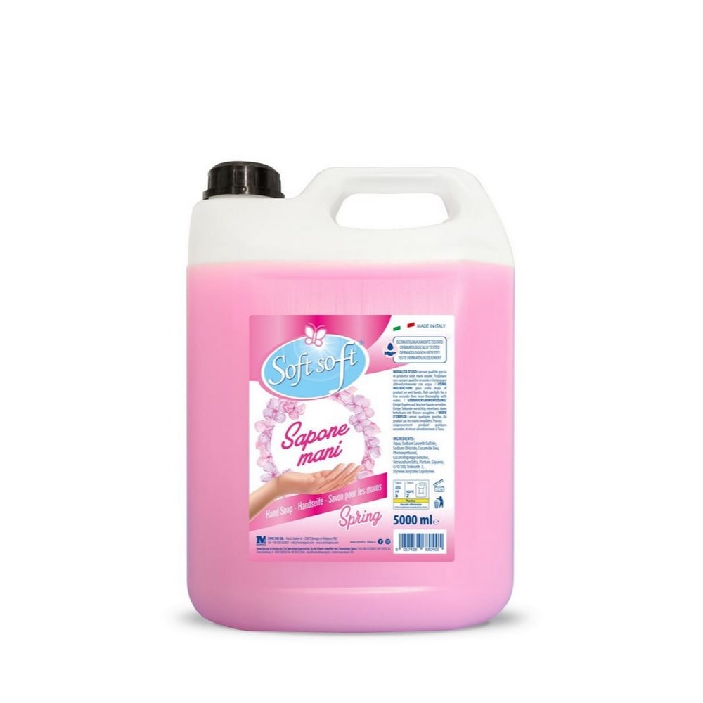 Sapone liquido mani rosa in tanica SOFT SOFT 5000 ml