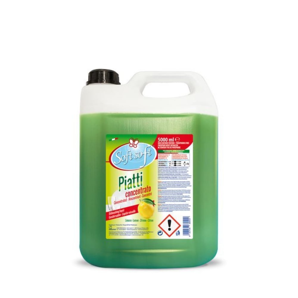 Detersivo piatti concentrato in tanica Limone SOFT SOFT 5000 ml