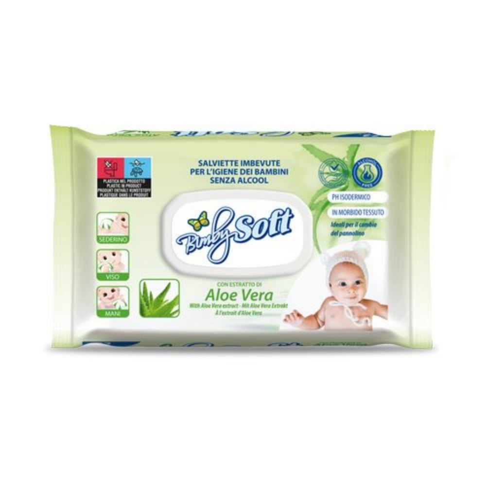 Salviettine umidificate BIMBY SOFT Aloe Vera 72 pz.