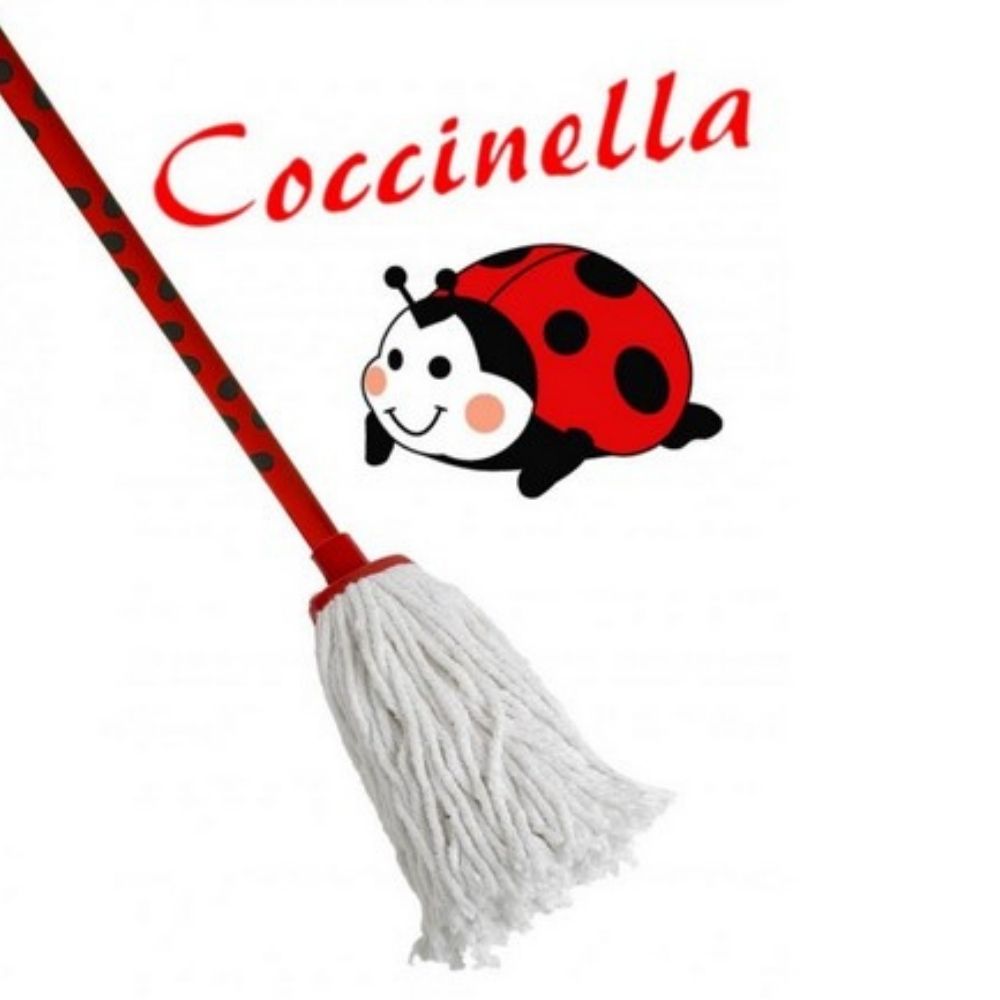 Mocio con manico decorato CAVALLO tema coccinella