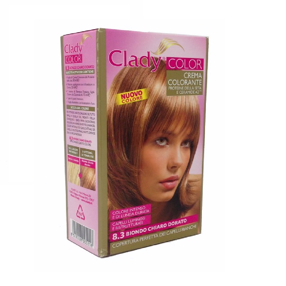 Crema colorante CLADY N. 8.3 biondo chiaro dorato