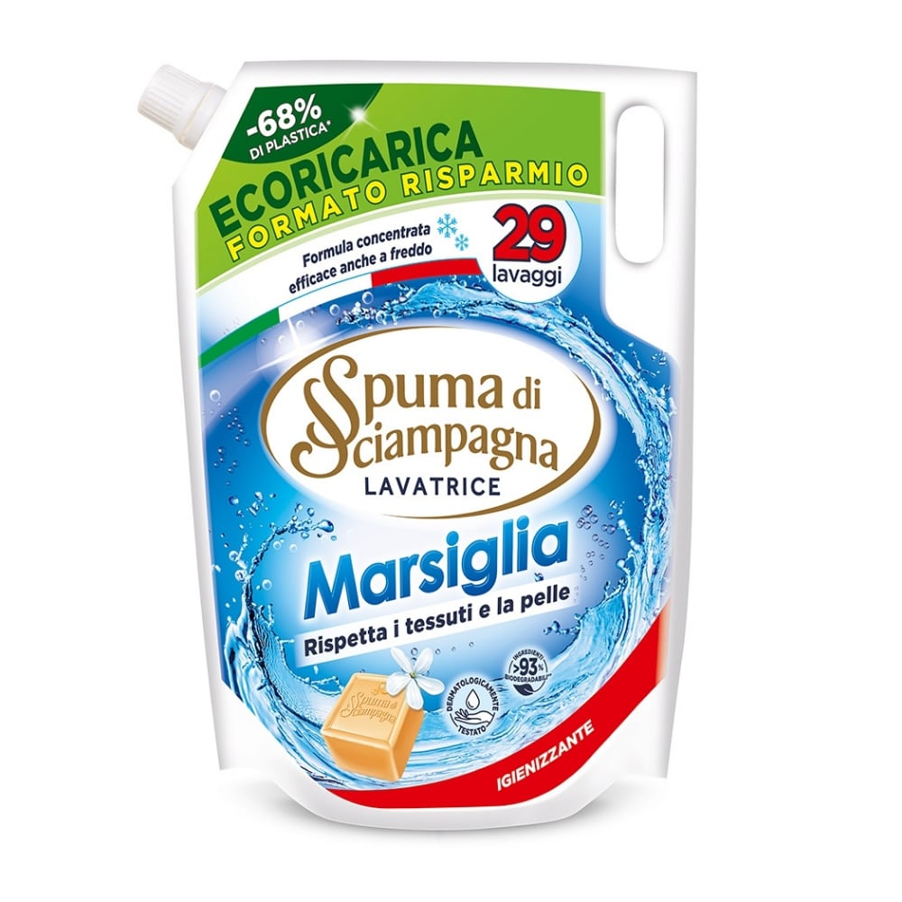 Ammorbidente concentrato Marsiglia in Ecoricarica SPUMA DI SCIAMPAGNA 1305 ml