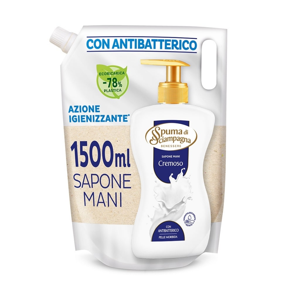 Sapone liquido Cremoso in Ecoricarica SPUMA DI SCIAMPAGNA 1500 ml