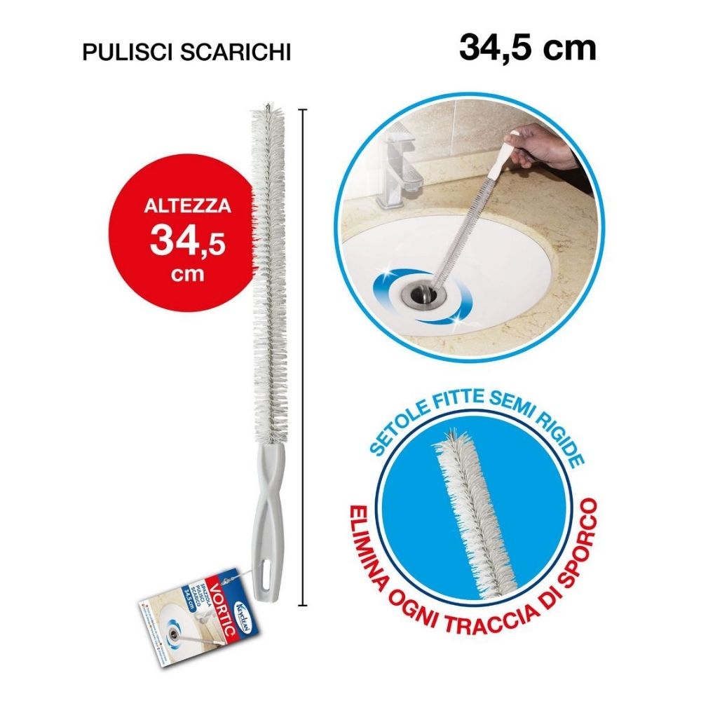 Spazzola pulisci scarico, 34.5 cm