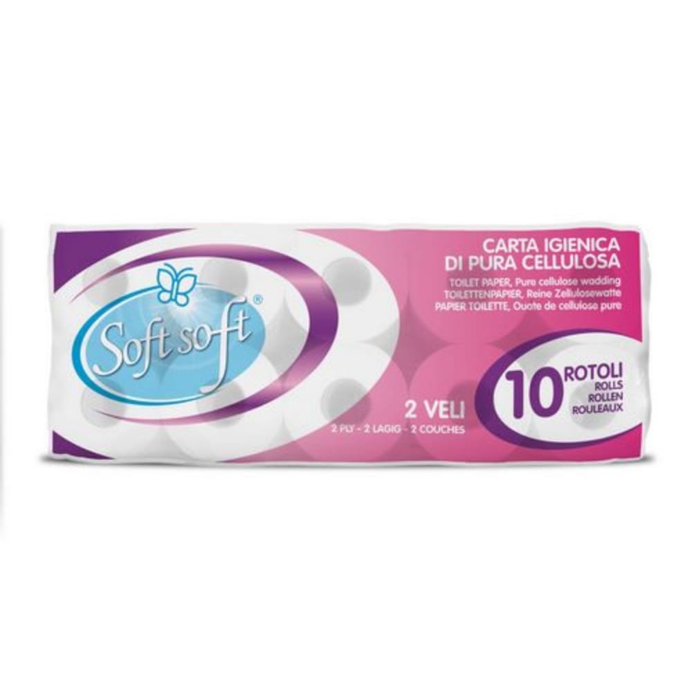 Carta Igienica 2 veli SOFT SOFT 10 rotoli, 480 gr.