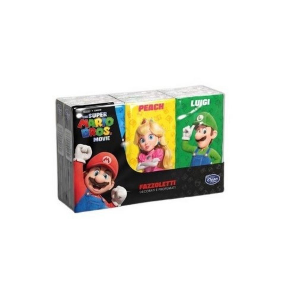 Fazzoletti decorati per bambini Mario Bros 6 pz