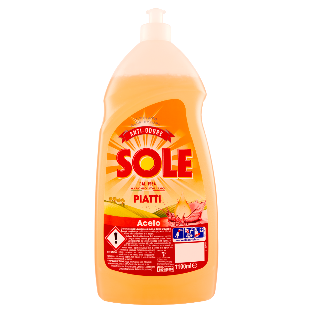 Detersivo per piatti SOLE aceto 1100 ml