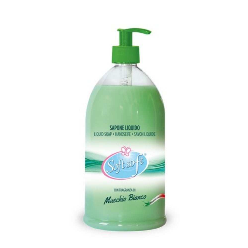 Sapone liquido con dispenser SOFT SOFT Muschio Bianco  1000 ml