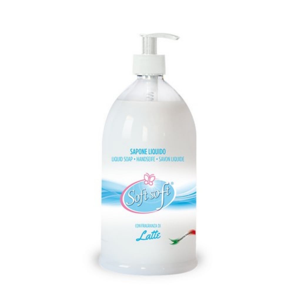 Sapone liquido con dispenser SOFT SOFT Latte 1000 ml