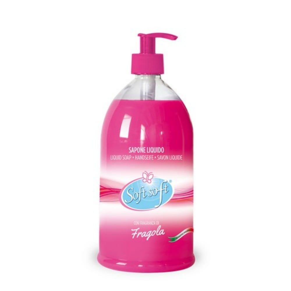 Sapone liquido con dispenser SOFT SOFT Fragola 1000 ml