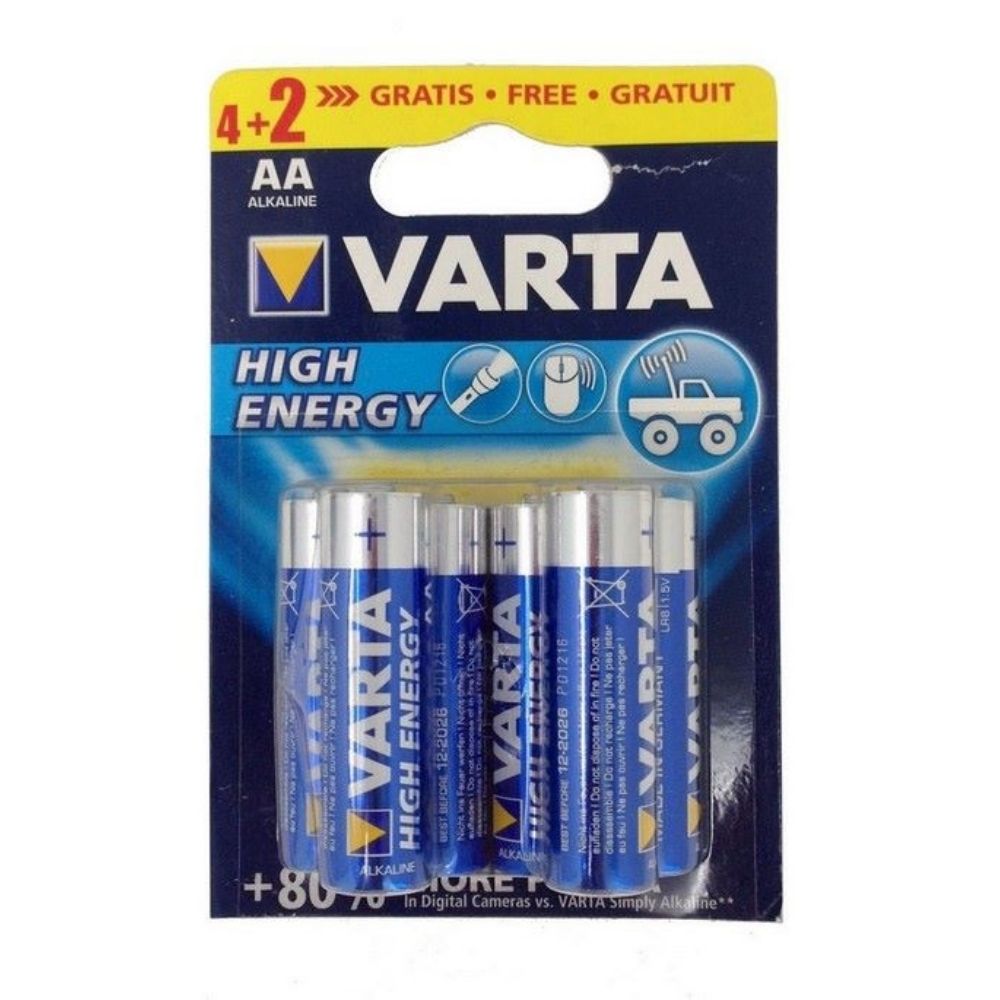 Pile VARTA High Energy blister stilo AA, 6 pz